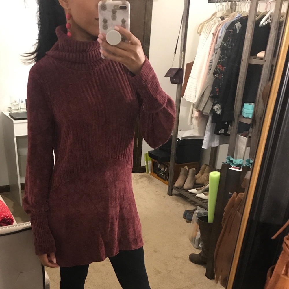 Free People purple turtleneck sweater